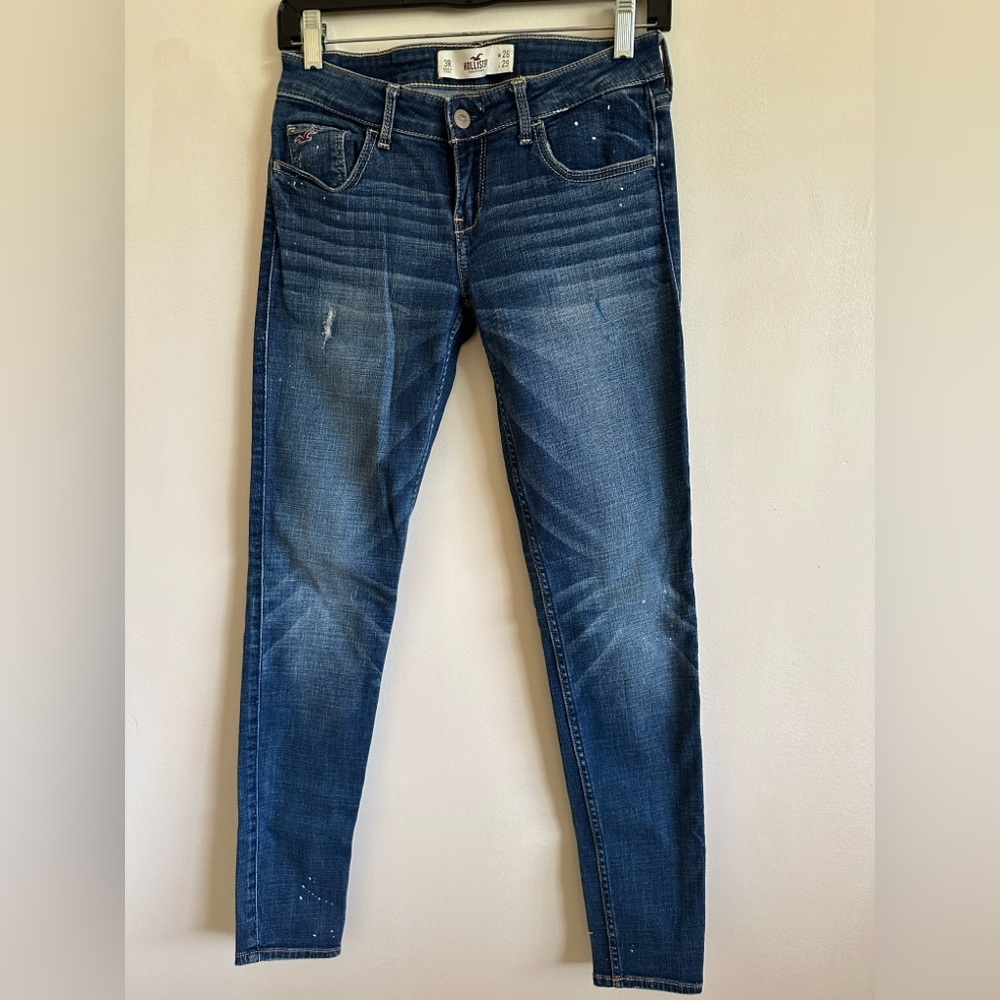 Hollister Women's Blue Low Rise Skinny Jeans